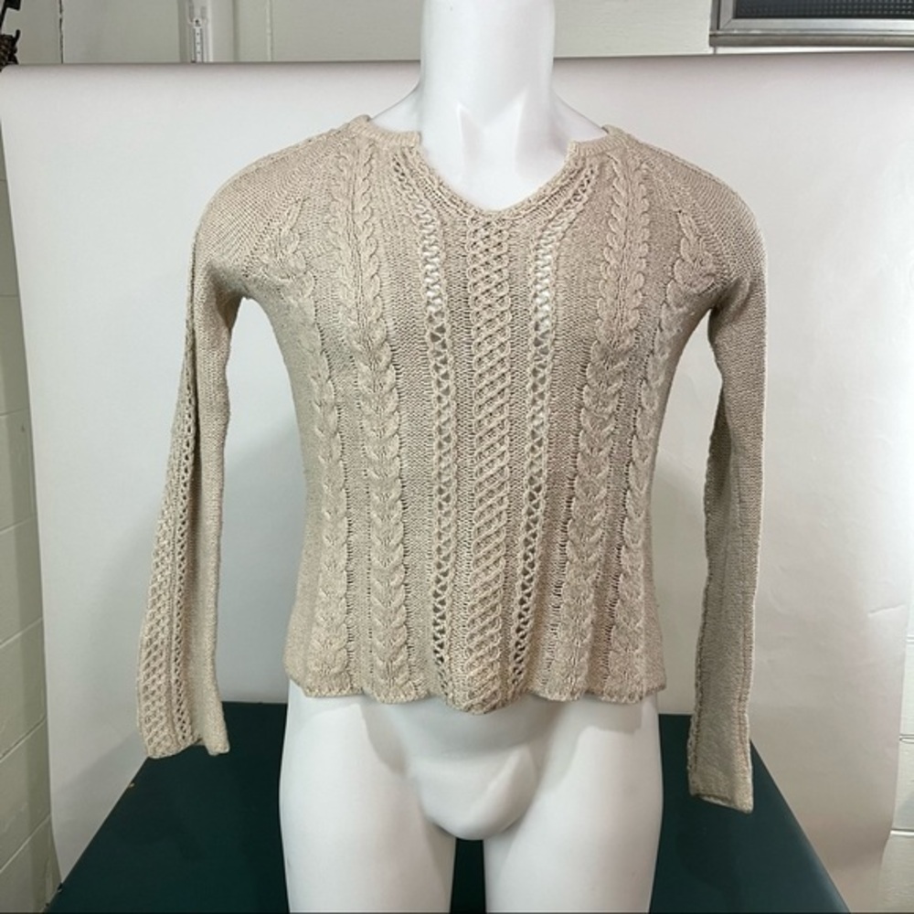 Women’s American Eagle Tan  Long Sleeve Sweater Small (476)